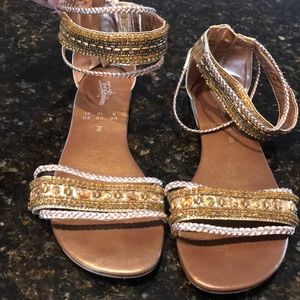 Gold sandals